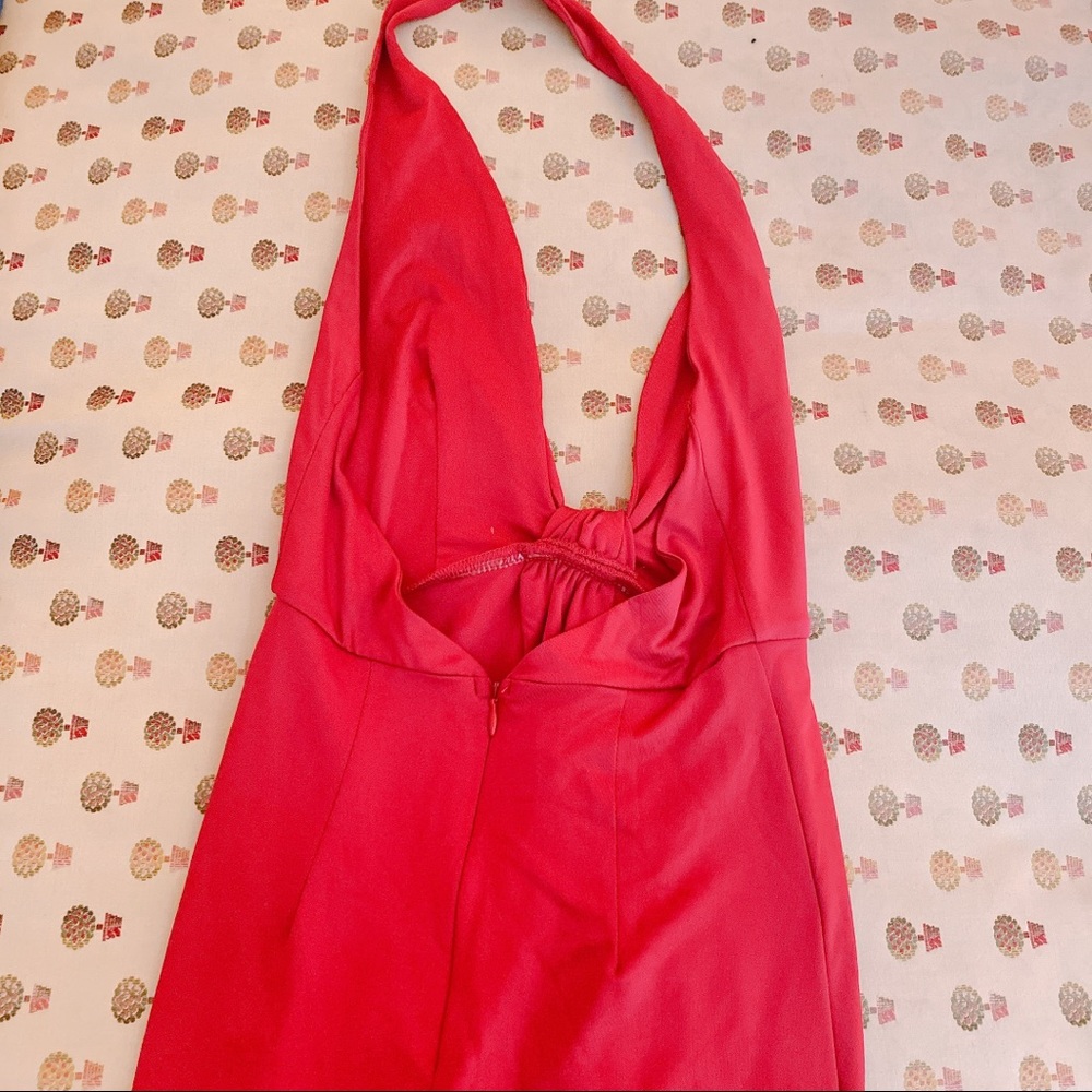 RED HALTER DRESS - Picture 5 of 5